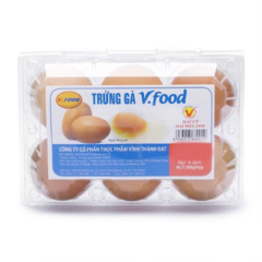 Vỉ 6 trứng gà V.Food size L (360g) chính hãng | Siêu Thị GO!– Thực phẩm giá tốt