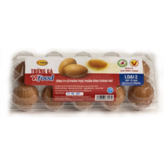 Vỉ 10 trứng gà V.Food size M (520g) chính hãng | Siêu Thị GO!– Thực phẩm giá tốt