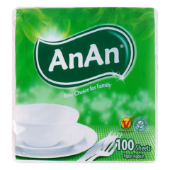 Khăn giấy vuông An An gói 100 tờ 30x30cm chính hãng