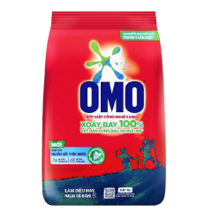 Bột giặt OMO sạch bẩn khử mùi công nghệ giặt Xanh 380G chính hãng