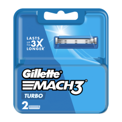 Lưỡi dao cạo râu Gillette Mach 3 Turbo hộp 2 lưỡi chính hãng