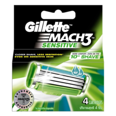 Lưỡi cạo râu Gillette Mach 3 tinh chất lô hội 4 chiếc chính hãng