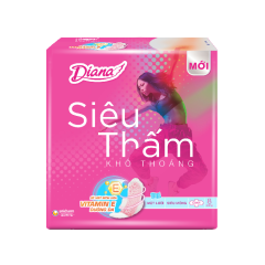 Băng vệ sinh Diana siêu thâm Siêu mỏng cánh 23cm gói 8 miếng chính hãng