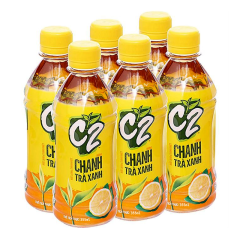 Lô 6 trà xanh C2 chanh chai 355ml chính hãng