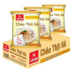 Thùng 50 cháo gà Vifon có thịt gói 70g chính hãng
