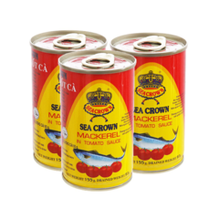Lô 3 cá nục sốt cà Sea Crown 155g chính hãng