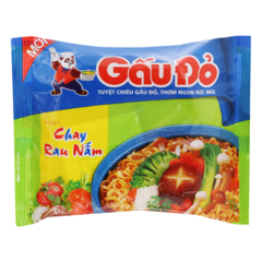 Mì chay Gấu Đỏ rau nấm 63g chính hãng