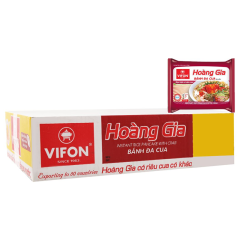 Thùng 18 gói bánh đa cua Hoàng Gia 120g chính hãng