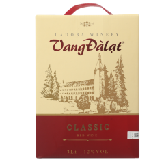Rượu vang Đà Lạt classic đỏ 3L chính hãng