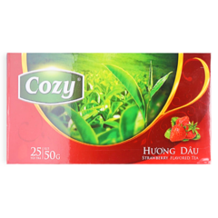 Trà Cozy hương dâu 25 gói x 2g chính hãng