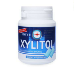 Kẹo gum Lotte Xylitol Fresh Mint hũ 55.1g chính hãng