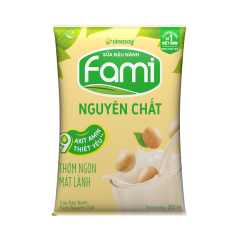 Sữa đậu nành Fami nguyên chất bịch 200ml chính hãng | Siêu Thị GO!– Thực phẩm giá tốt