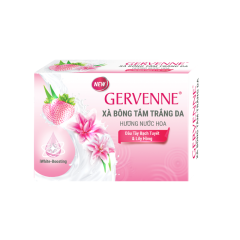 Xà bông Gervenne dâu tây bạch tuyết hồng 90g chính hãng