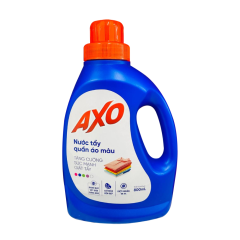 Tẩy quần áo màu AXO tươi mát 800ml chính hãng