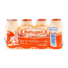 Lốc 4 hộp sữa chua men sống Betagen cam 85ml chính hãng | Siêu Thị GO!– Thực phẩm giá tốt