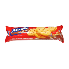 Bánh cracker Magic kẹp kem bơ đậu phộng 108g chính hãng