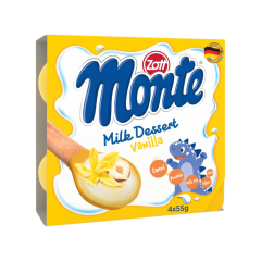 Lốc 4 Váng sữa vani Zott Monte 55g chính hãng | Siêu Thị GO!– Thực phẩm giá tốt