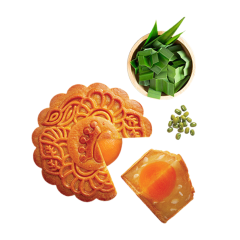 Bánh trung thu Kinh Đô đậu xanh lá dứa 2 trứng 210g chính hãng