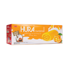 Bánh Swissroll Hura cam 360g chính hãng