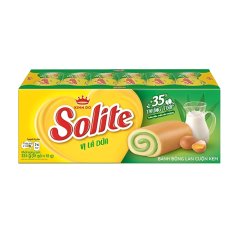 Bánh Solite cuộn kem vị lá dứa 324g chính hãng