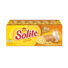 Bánh Solite cuộn kem vị bơ sữa 324g chính hãng