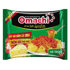 Mì Omachi xốt spaghetti bò bằm 90g chính hãng