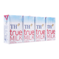 Lô 4 hộp sữa TH true Milk hương dâu 110ml chính hãng | Siêu Thị GO!– Thực phẩm giá tốt