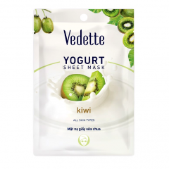 Mặt nạ giấy Vedette sữa chua Kiwi 22ml chính hãng