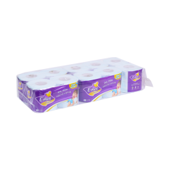 Giấy vệ sinh cao cấp Emos tím 2 lớp 10 cuộn chính hãng