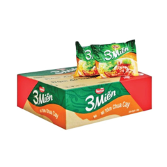 Thùng 30 mì tôm chua cay 3 Miền Reeva 65g chính hãng | Siêu Thị GO!– Thực phẩm giá tốt