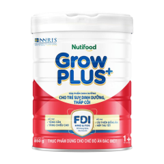 SPDD Nuti Grow Plus suy dinh dưỡng 1+ hộp 850g chính hãng