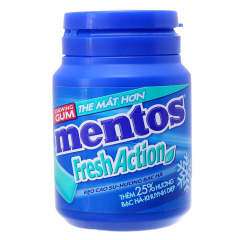 Kẹo gum Mentos Fresh Action hũ 56g chính hãng