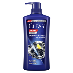 Dầu Gội Nam Clear Men Than Hoạt Tính Sạch Sâu 630G chính hãng