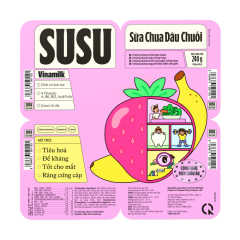 Lô 4 Sữa chua Susu dâu chuối 60g chính hãng | Siêu Thị GO!– Thực phẩm giá tốt