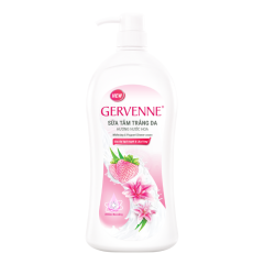 Sữa tắm Gervenne dâu tây bạch tuyết hồng 900g chính hãng