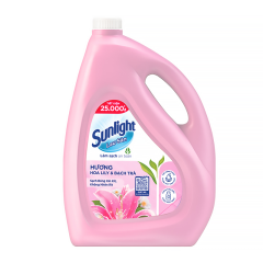 Nước lau sàn Sunlight hương hoa Lily & Bạch Trà bình 3.6kg chính hãng