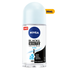 Lăn khử mùi Nivea nữ Black and White Pure 50ml chính hãng