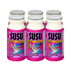 Lô 6 Sữa chua uống tiệt trùng Susu dâu 80ml chính hãng | Siêu Thị GO!– Thực phẩm giá tốt