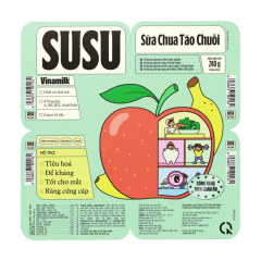 Lô 4 Sữa chua Susu táo chuối 60g chính hãng | Siêu Thị GO!– Thực phẩm giá tốt