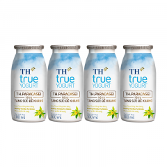 Lốc 4 Sữa chua uống men sống TH True Yogurt vani chai 100ml chính hãng | Siêu Thị GO!– Thực phẩm giá tốt