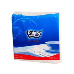 Khăn Pulppy xanh 100 tờ  1 lớp 33x33cm chính hãng