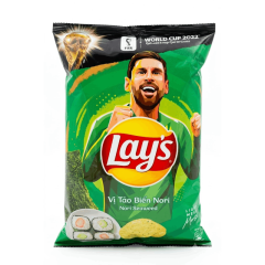 Snack khoai tây Lays vị tảo nori 50g chính hãng
