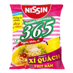 Mì không chiên Nissin 365 vị xí quách thịt bằm 63g chính hãng