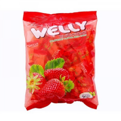 Kẹo cứng Welly dâu gói 70g chính hãng