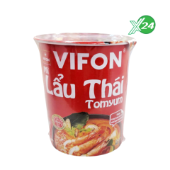 Thùng 24 mì ly Vifon lẩu thái tomyum 60g chính hãng