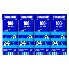 Lốc 4 sữa Vinamilk 100% ít đường 180ml chính hãng | Siêu Thị GO!– Thực phẩm giá tốt