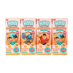 Lô 4 sữa chua uống Kun vị cam hộp 180ml chính hãng | Siêu Thị GO!– Thực phẩm giá tốt