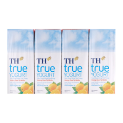 Lô 4 hộp sữa chua uống TH true Yogurt cam 180ml chính hãng | Siêu Thị GO!– Thực phẩm giá tốt
