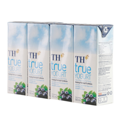Lô 4 sữa chua TH true Yogurt việt quất 180ml chính hãng | Siêu Thị GO!– Thực phẩm giá tốt