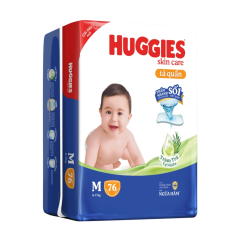 Tã quần Huggies skin care size M 76 miếng chính hãng